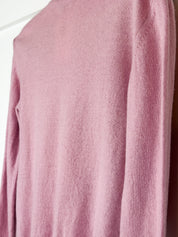 Anna Molinari Blumarine Pink Knit Rose Embroidered Cardigan - As Is - S/M