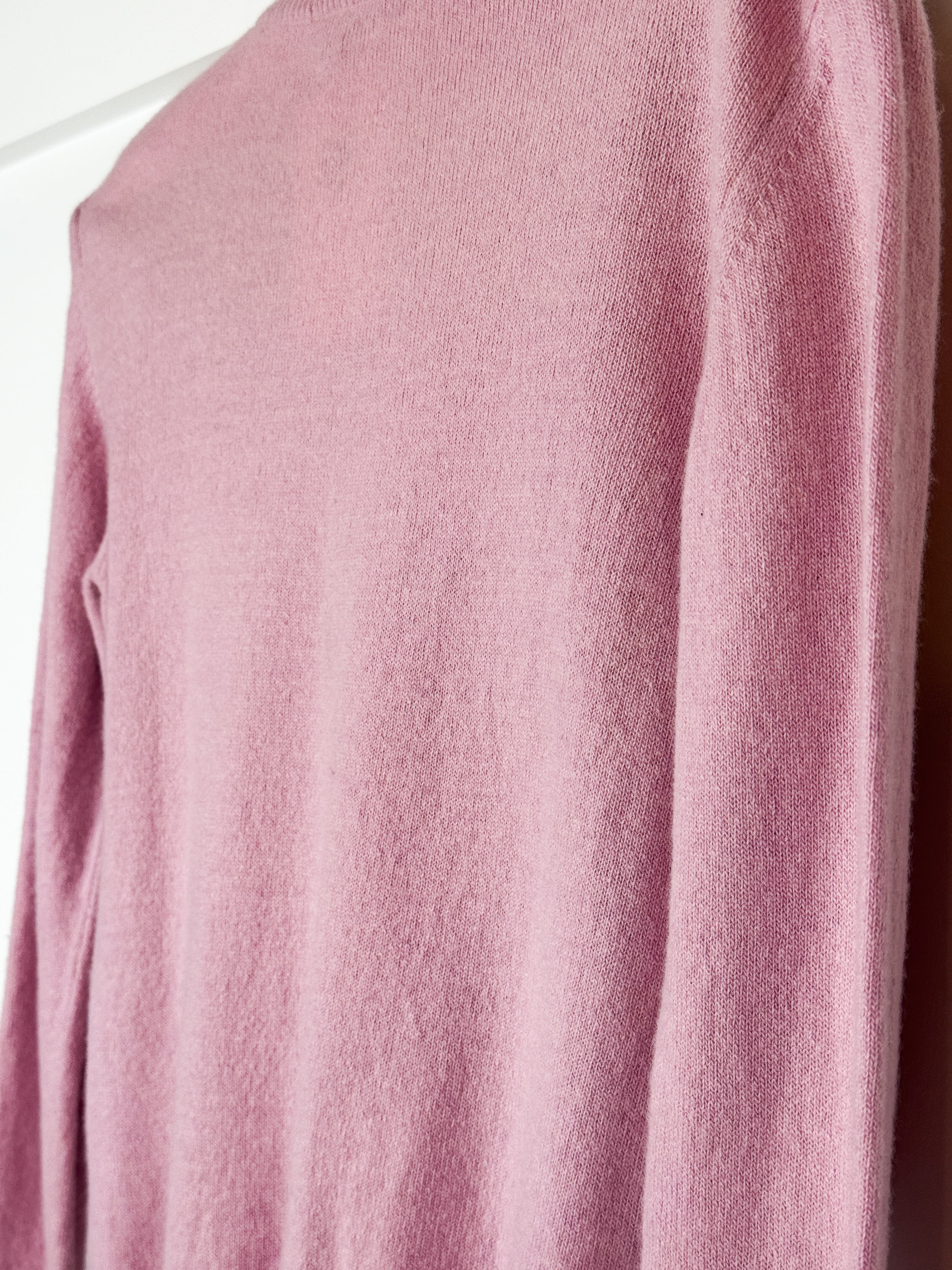 Anna Molinari Blumarine Pink Knit Rose Embroidered Cardigan - As Is - S/M