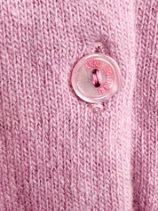 Anna Molinari Blumarine Pink Knit Rose Embroidered Cardigan - As Is - S/M