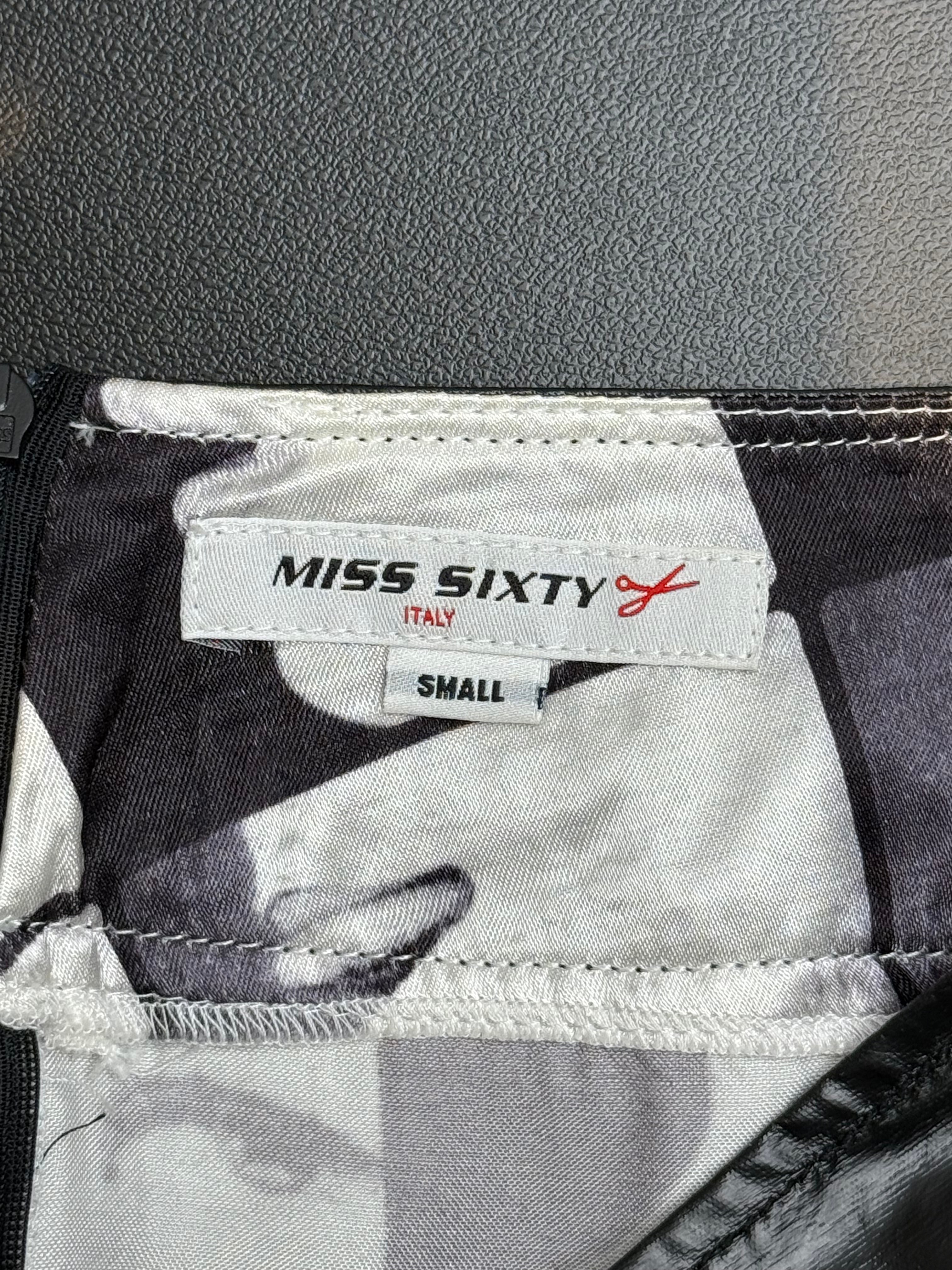 Miss Sixty 2000s Black & White Photo Print Mini Skirt - S
