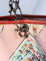 Blugirl Blumarine 2005 Pink Postcard Print Chain Tote