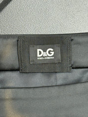 D&G 2000s Black Stretch Satin Pencil Skirt - S/M