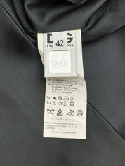 D&G 2000s Black Stretch Satin Pencil Skirt - S/M