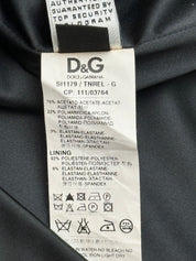 D&G 2000s Black Stretch Satin Pencil Skirt - S/M