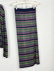 Bazar de Christian Lacroix Multicolor Stripe Knit Top & Skirt Set - S/M