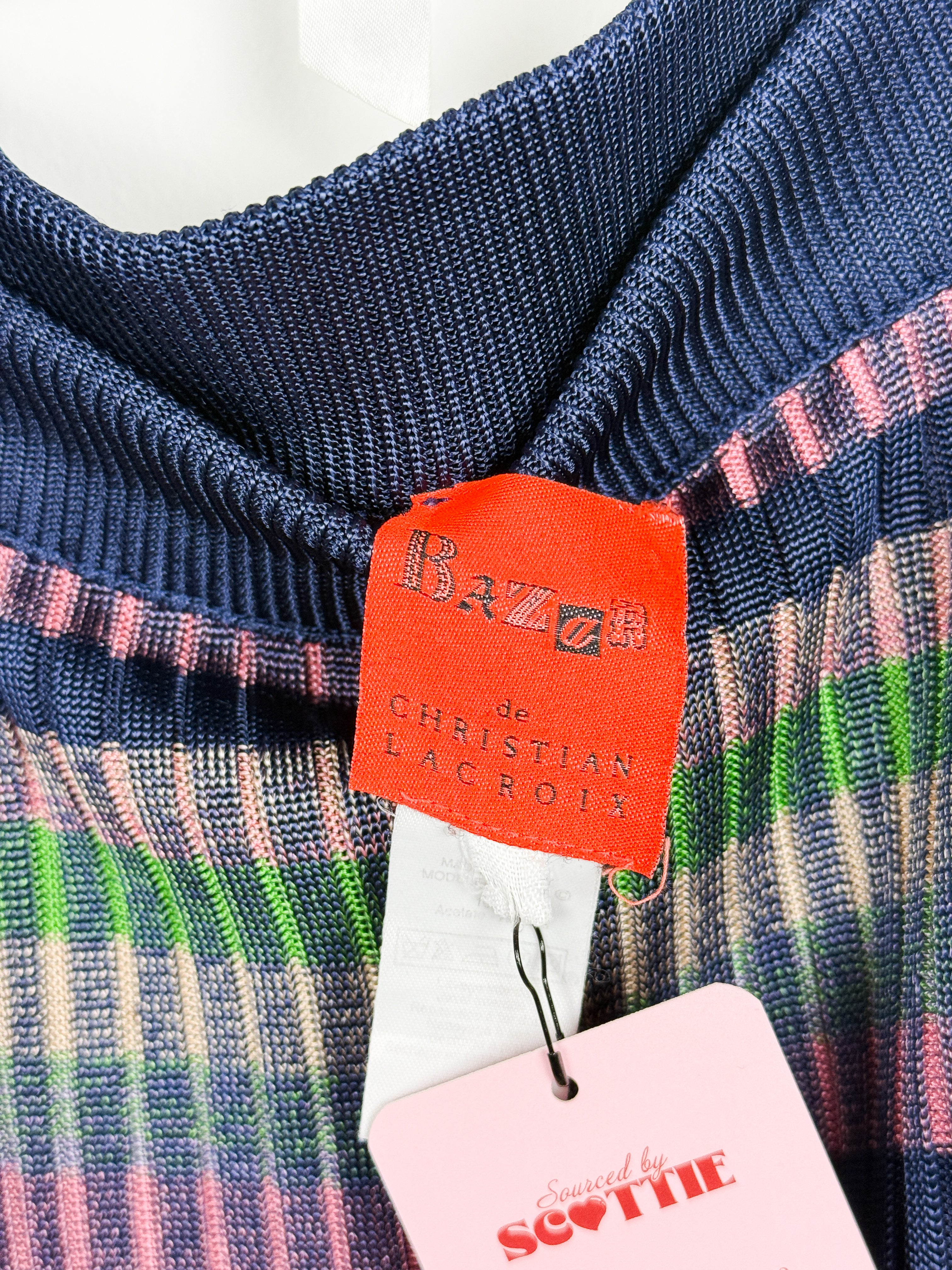 Bazar de Christian Lacroix Multicolor Stripe Knit Top & Skirt Set - S/M