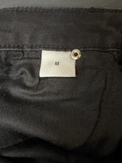2000s Black Lace Panel Low Rise Wide Leg Pants - W25