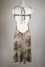 Just Cavalli 2005 Snake Print Backless Dress – M-XL