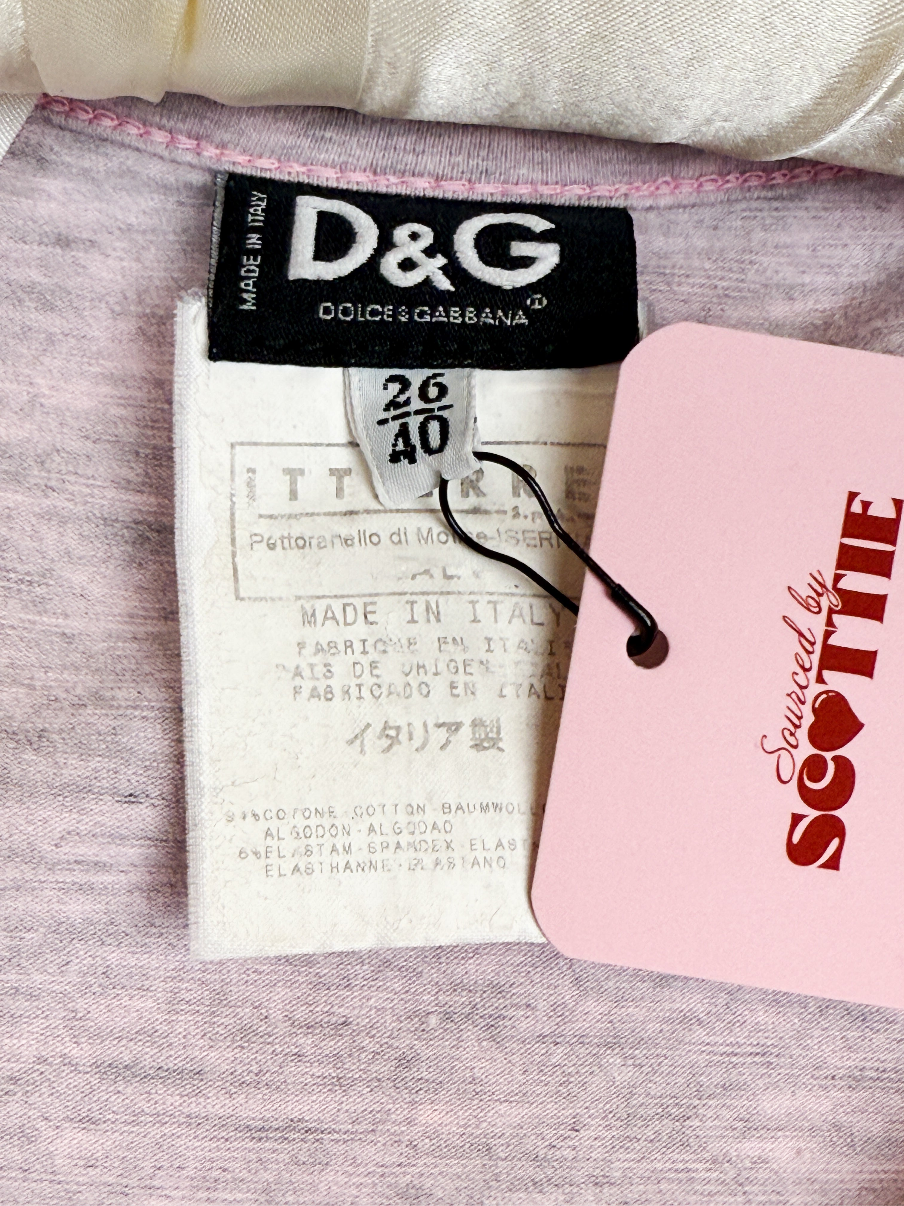 D&G Dolce & Gabbana "Shopping Makes Me Feel Better" Graphic Tee - S