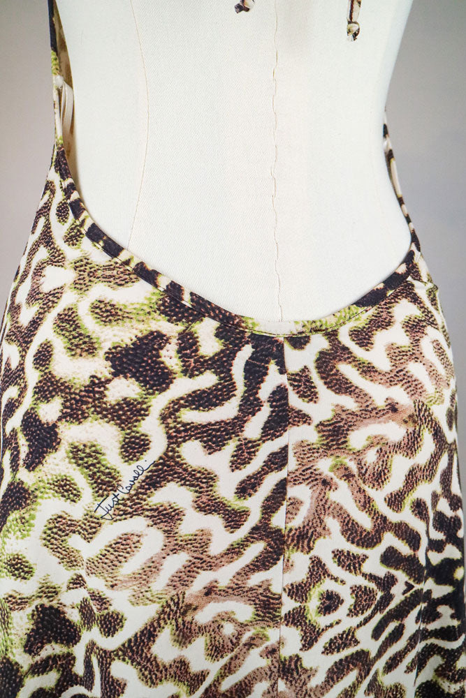 Just Cavalli 2005 Snake Print Backless Dress – M-XL