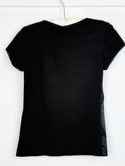 Dolce & Gabbana Underwear Black Satin Logo Panel Tee - M/L