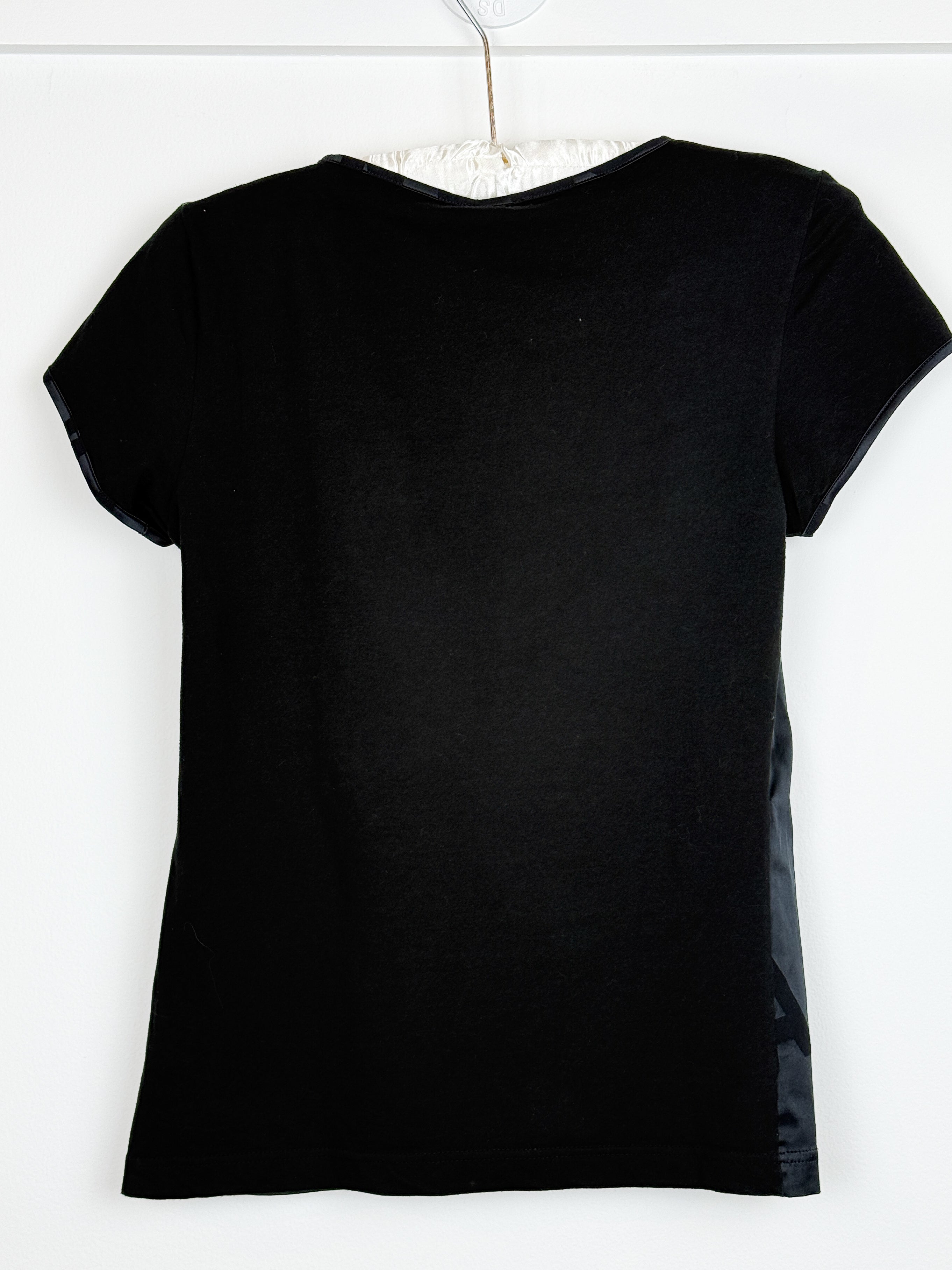 Dolce & Gabbana Underwear Black Satin Logo Panel Tee - M/L