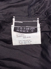 Gai Mattiolo 2000s Black Silk Rhinestone Handkerchief-Hem Slip Dress - S