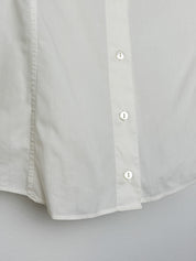 Dolce & Gabbana Cream Cotton Fitted Button-Down Shirt - S/M