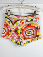 Emilio Pucci Firenze 1960s Kaleidoscope Terry Cloth Hot Shorts - S