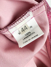 Ermanno Scervino 2000s Pink Wool Tweed Fur Trim Cami Top - M