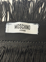 Moschino 2000s Black Tiered Fringe Mini Skirt - M/L