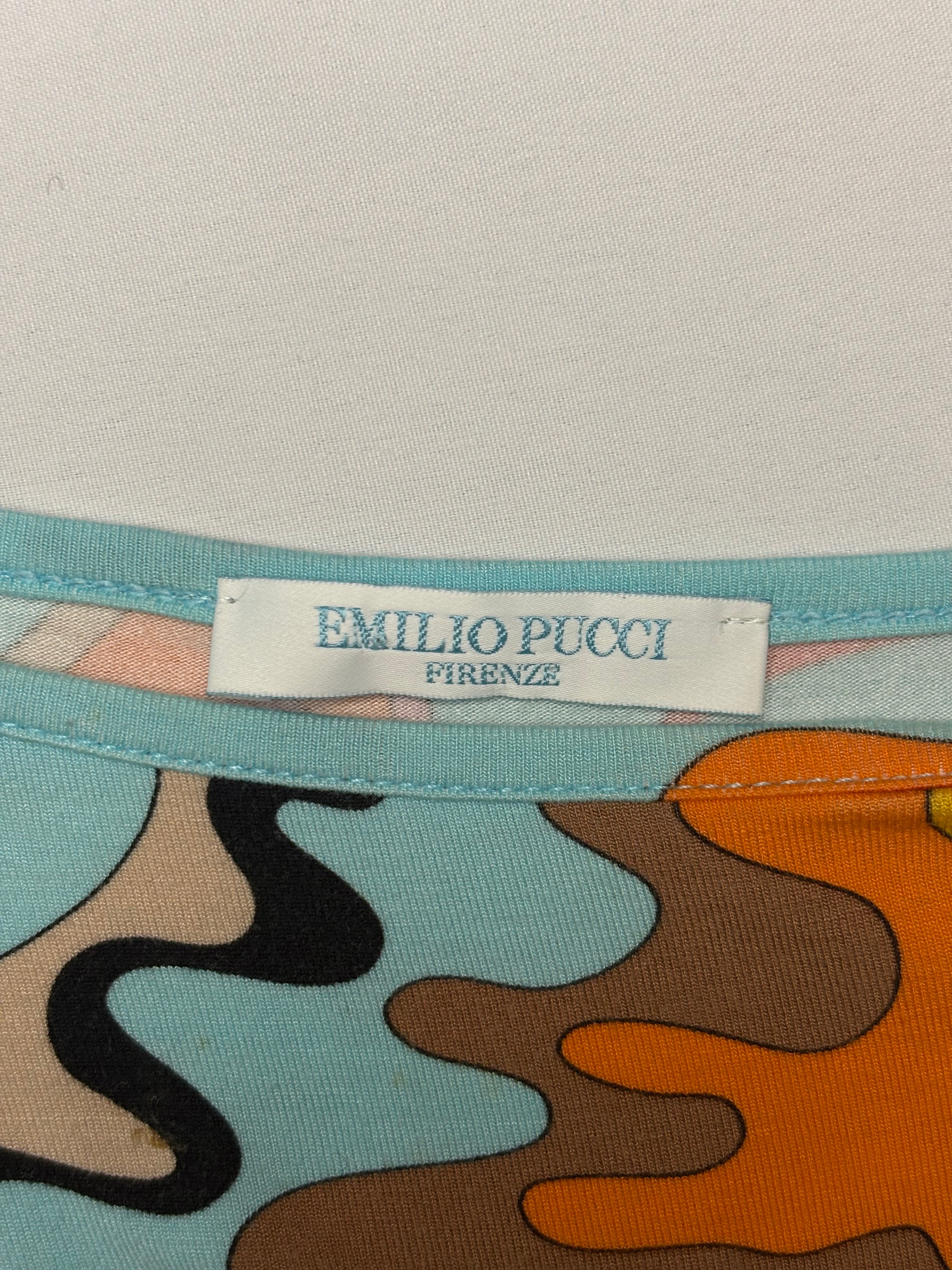 Emilio Pucci 2000s Abstract Swirl Print Long-Sleeve Top - M