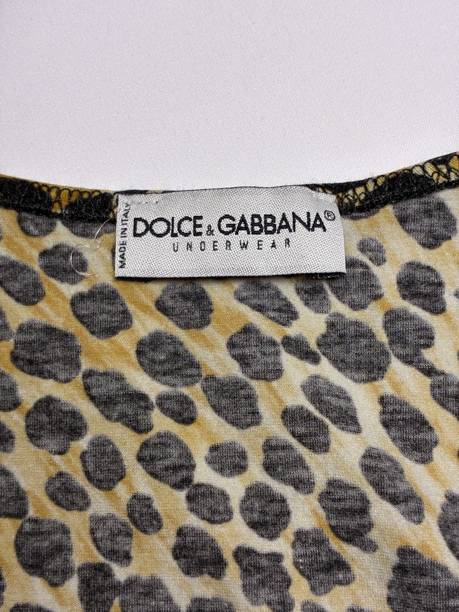 D&G Dolce & Gabbana Underwear 2000s Leopard Print Tank - XS/S