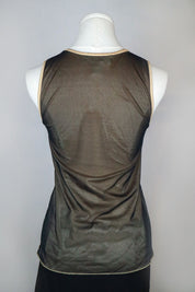 Freedom Roberto Cavalli Black Sequin Mesh Tank – S