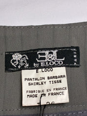 Enzo Loco 2000s Grey Pinstripe Low Rise Flare Pants - XS/S