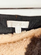 Kookai 2000s Cow Print Faux Fur Denim Two-Piece Set - 38/M