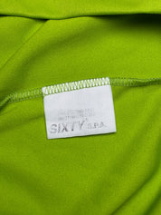 Miss Sixty 2000s Lime Green Logo V-Neck Tee - XS/S