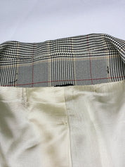 1990s Grey Plaid Blazer and Skirt Set - XS/S