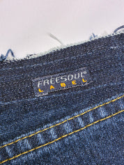Free Soul 2000s Dark Wash Bell Bottom Raw Edge Flare Jeans - W27
