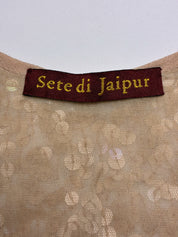 Sete di Jaipur 2000s Champagne Iridescent Sequin Tank - XXS/XS