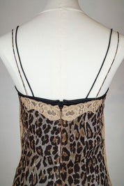 Dolce & Gabbana 2004 Silk Leopard & Lace Dress with Slip – XS