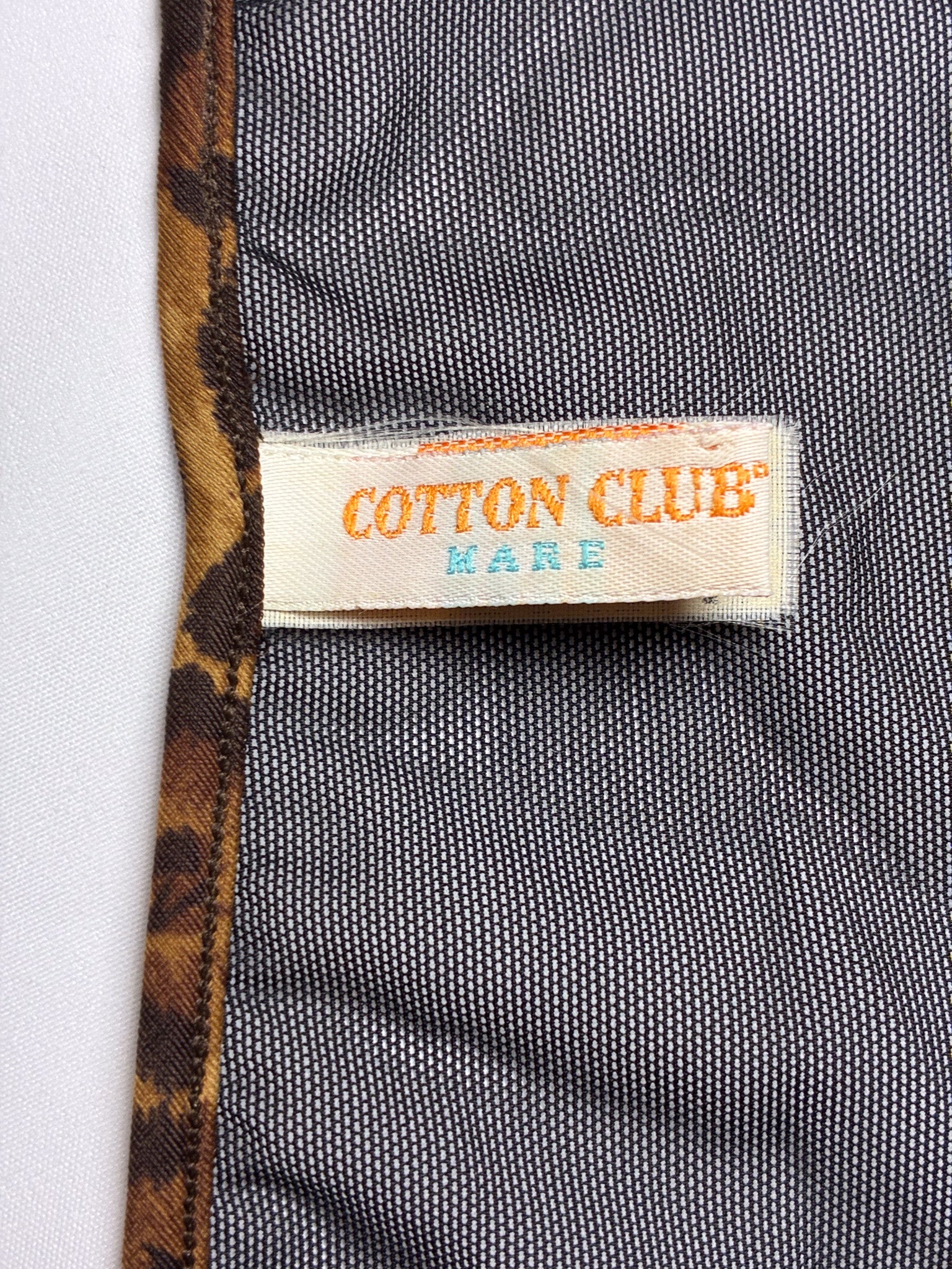 Cotton Club Mare 2000s Black Sheer Cheetah-Trim Wrap Skirt - S