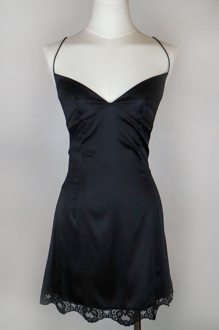 Dolce & Gabbana 2004 Silk Leopard & Lace Dress with Slip – XS