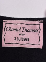 Chantal Thomass 2000s Black Sequin Ribbon Tank Top - S/M