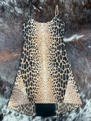 Just Cavalli Classic 2000s Leopard Print Slip Dress