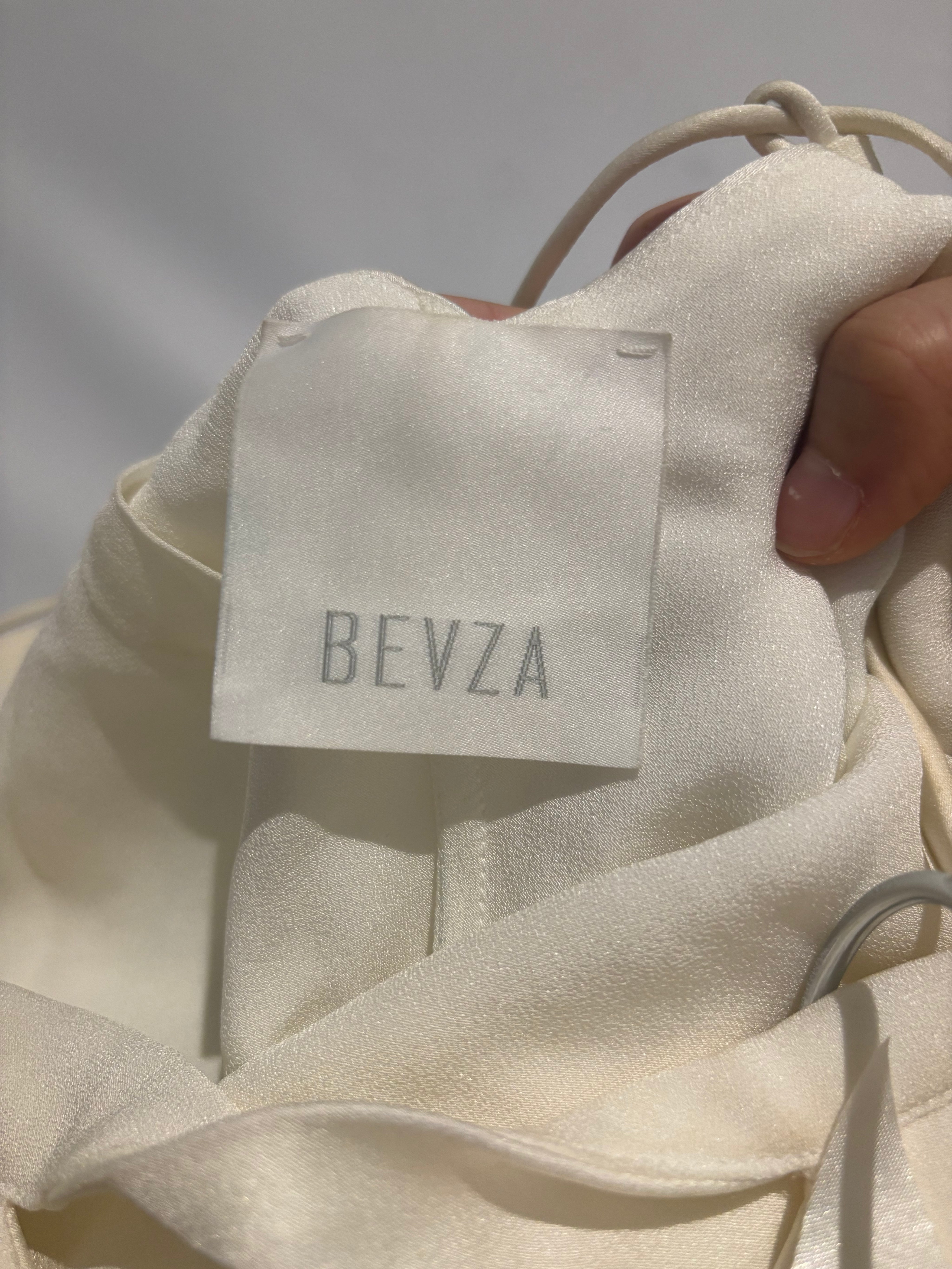 BEVZA Ivory Silk Pleated Cup Camisole - XS/S