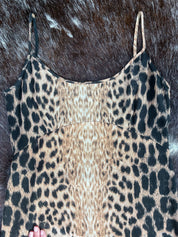 Just Cavalli Classic 2000s Leopard Print Slip Dress