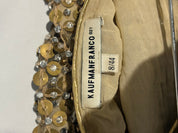 Kaufmanfranco Gold Sequin Beaded Mini Skirt - M/L