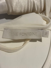 Anne Fontaine Ivory Cutout Long Sleeve Top - XS/S
