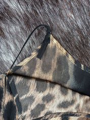 Just Cavalli Classic 2000s Leopard Print Slip Dress