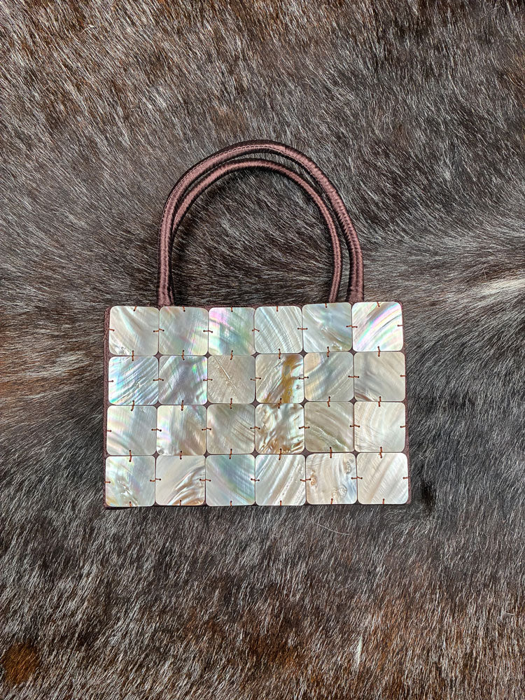 Vintage Mother of Pearl Mosaic Handbag