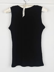 Via dei Ciclamini 2000s Black Wool Rhinestone Crown Cross Tank Top - S