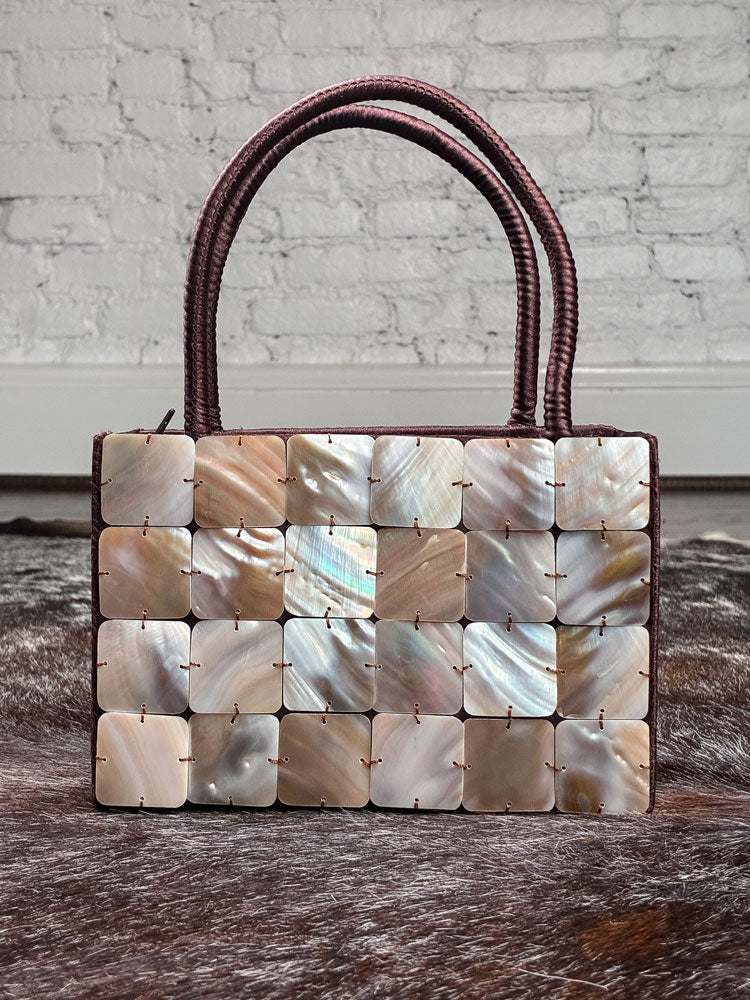 Vintage Mother of Pearl Mosaic Handbag