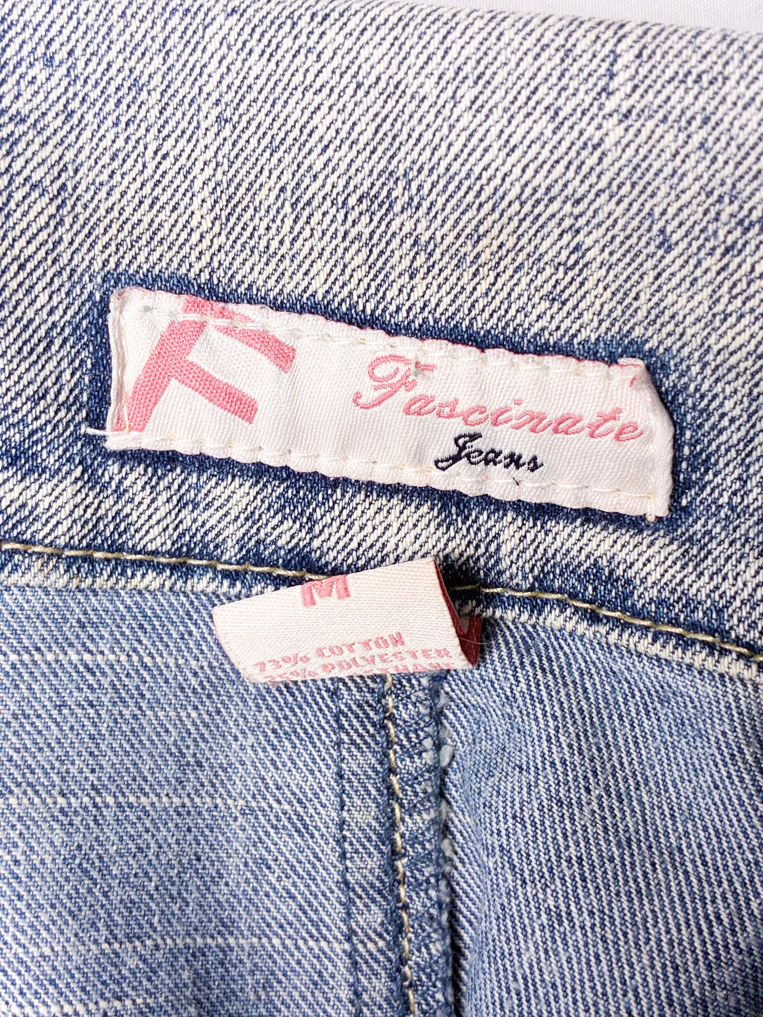 Fascinate Jeans 2000s Blue Military Dome-Stud Denim Jacket - M