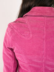 Compagnia Italiana 2000s Pink Corduroy Corset Lace-Up Jacket - XS/S