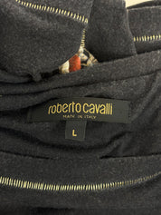 Roberto Cavalli 2000s Black Jewel Print Boatneck Top - M/L