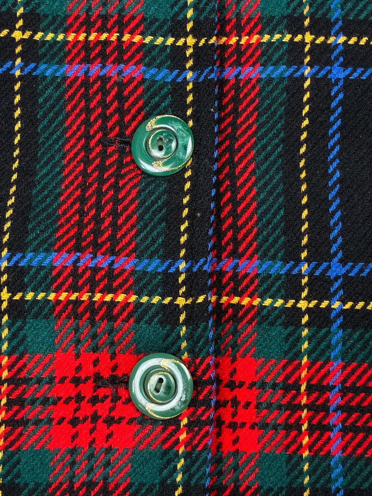 Love Moschino Red Tartan Button-Front Skirt