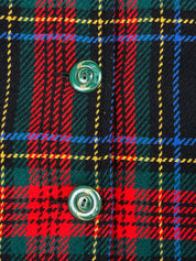 Love Moschino Red Tartan Button-Front Skirt