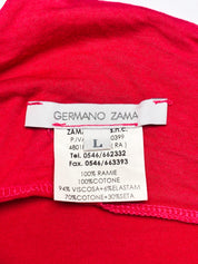 Germano Zama 2000s Hot Pink Lace Trim Pintuck Mini Dress - L