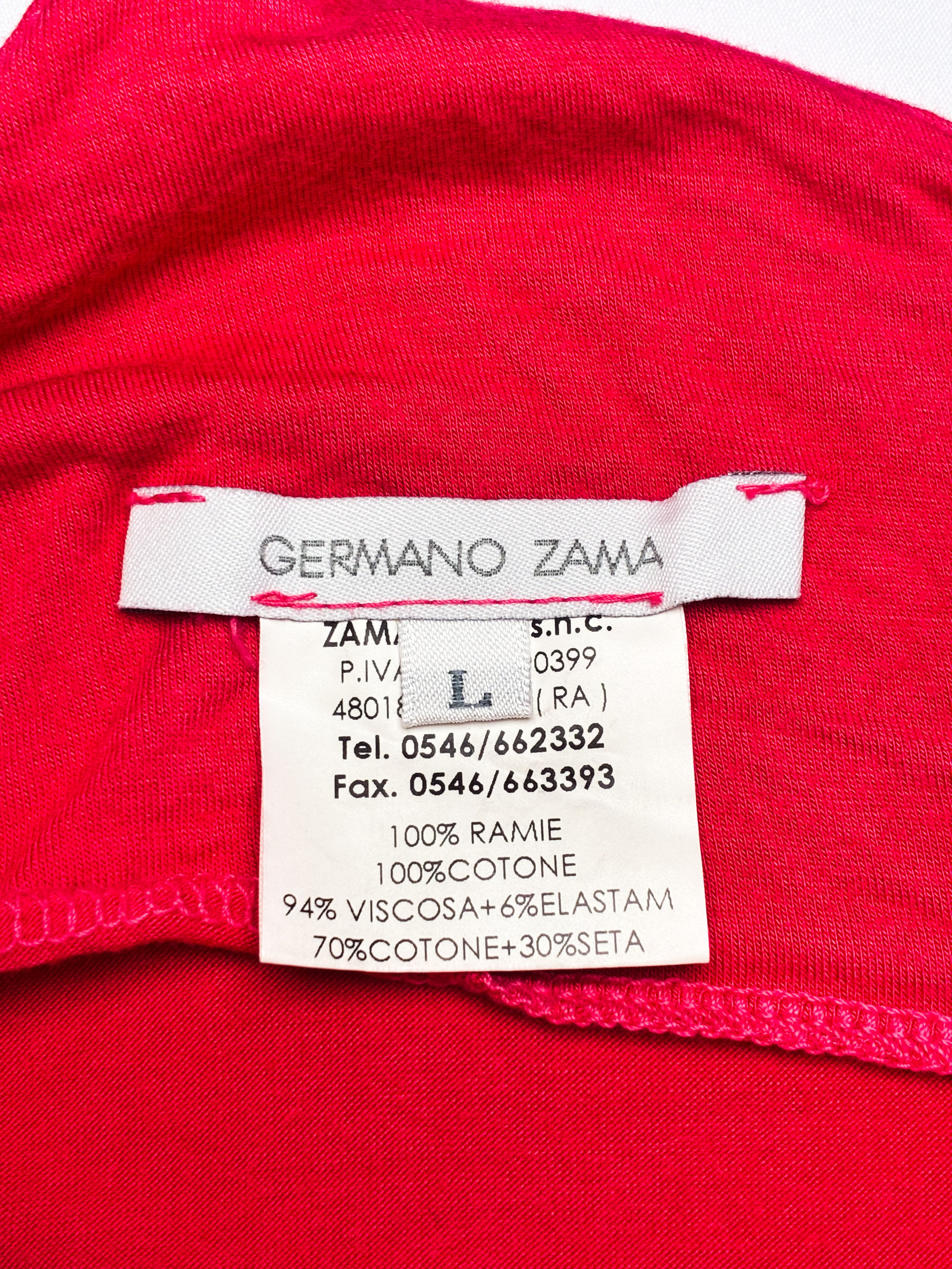 Germano Zama 2000s Hot Pink Lace Trim Pintuck Mini Dress - L